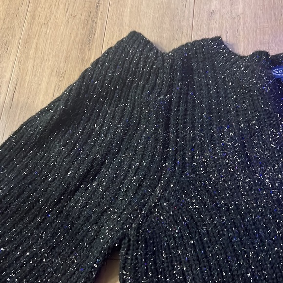 Scoop Women's Soft Tinsel Sweater with Shoulder Detail - Picture 3 of 5